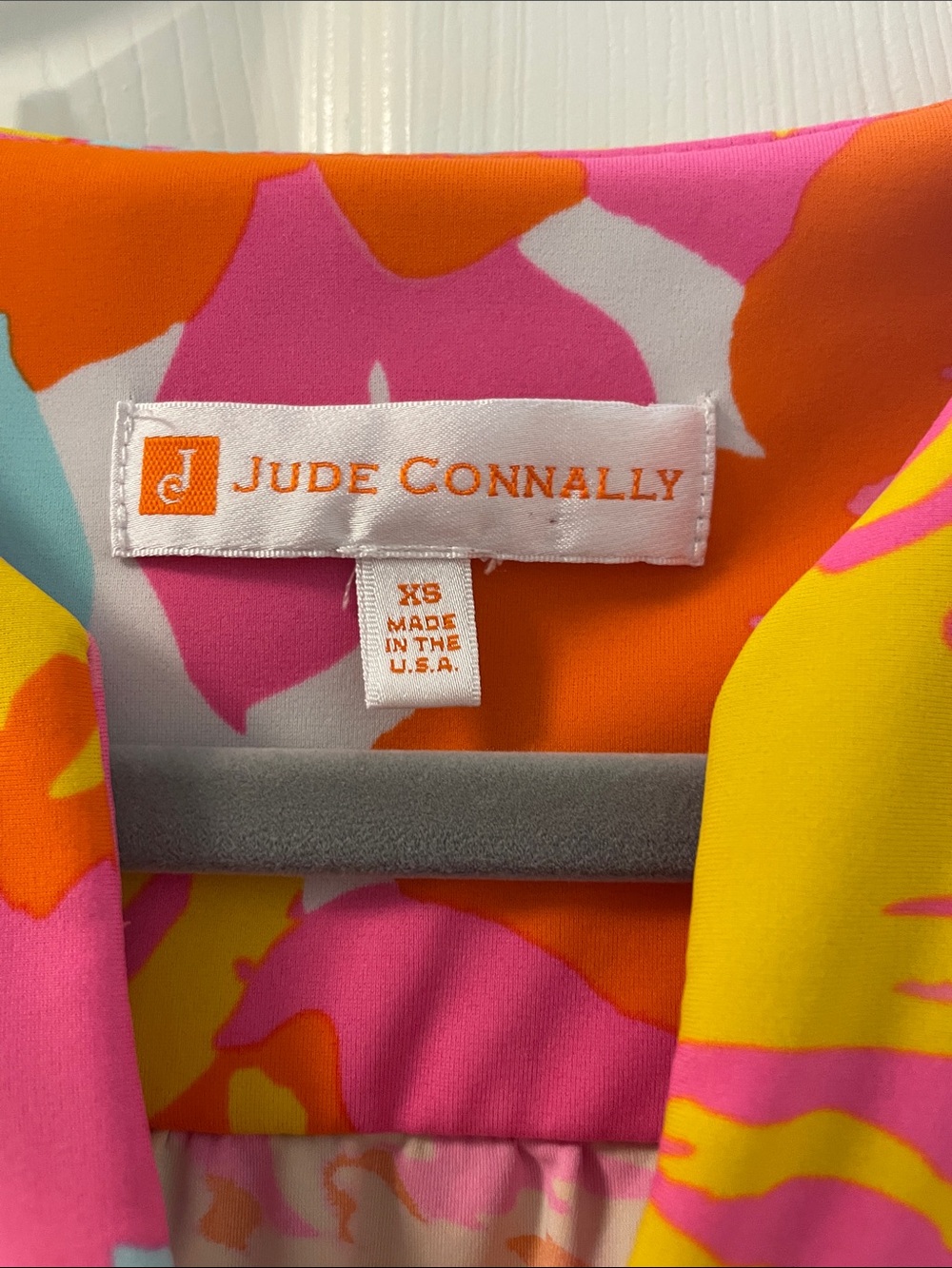 Jude Connally Pink & Orange Floral Midi Dress - Picture 2 of 3
